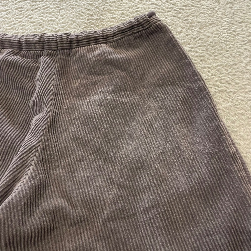 Deiji Studios Corduroy Pleated Pants Women XS Gray Cropped Drawstring Relaxed - Picture 7 of 16
